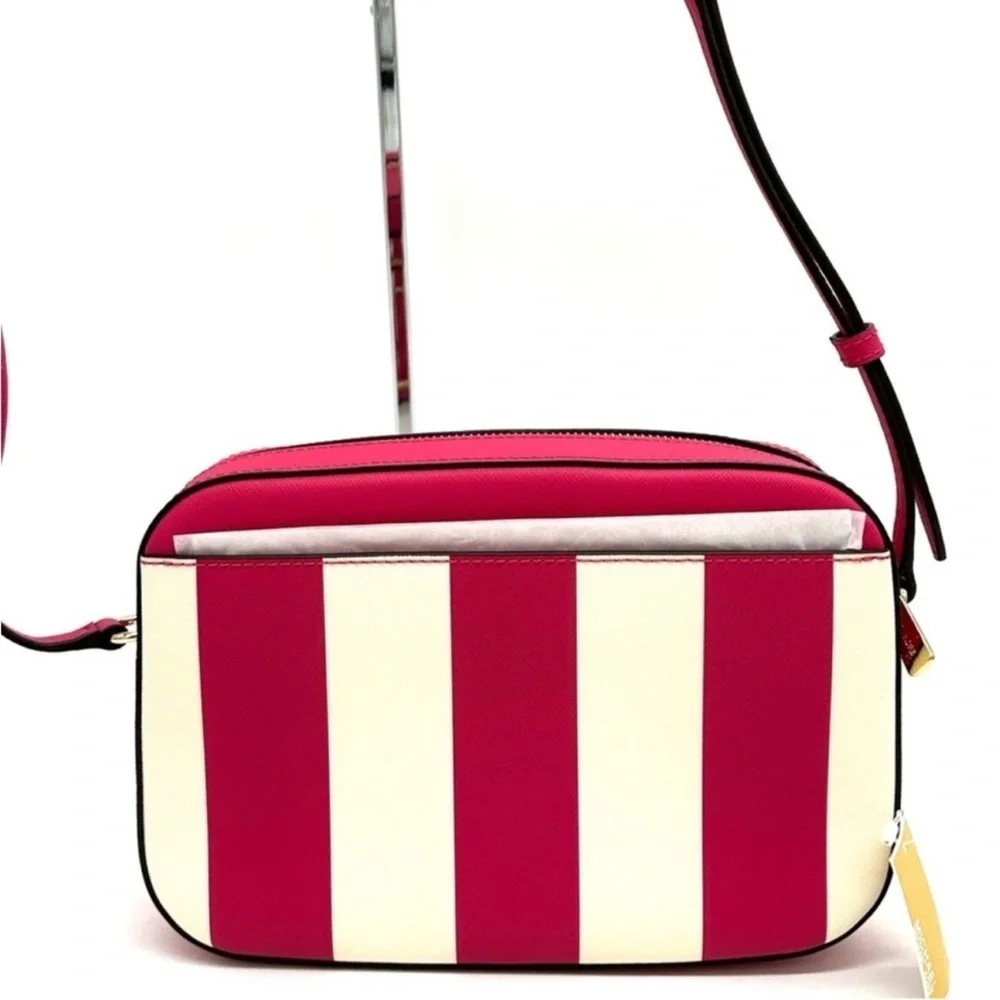 Michael Kors Large EW Zip Chain Xbody Crossbody Bag Electric Pink Multi